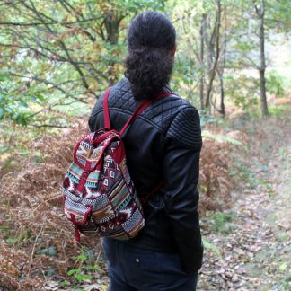 Jacquard-Rucksack – Schokoladenbraun