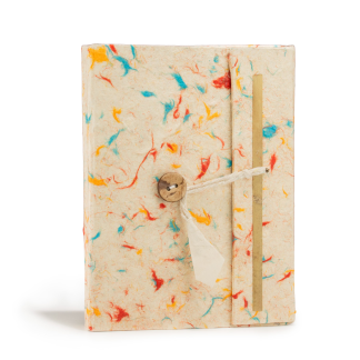 Lokta-Notizbuch – Bunte Baumwolle, 15 × 12 cm, 45 Blatt