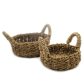 Seegras-Körbe – Natur, 2er-Set