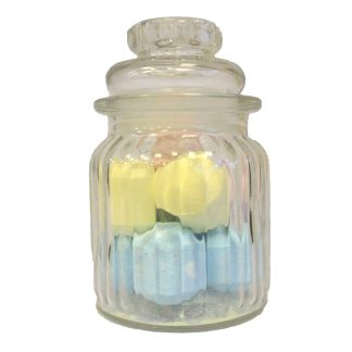 Glasdose mit Deckel – Vertikale Rillen, 200 ml