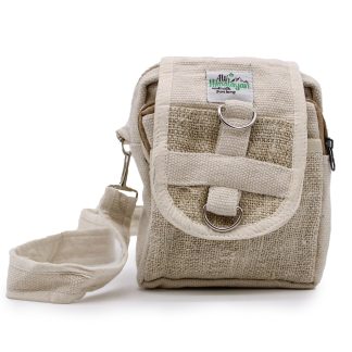 Crossbody-Reisetasche aus Hanf und Baumwolle