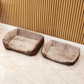 Tierbett Teddy – Braun, 60 × 45 × 17 cm