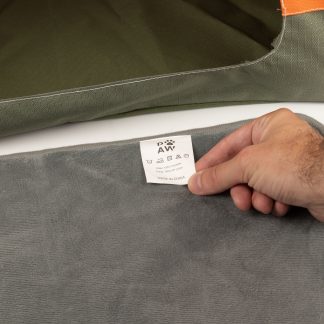 Tier-Zeltbett – Grün und Orange, 48 × 48 × 40 cm