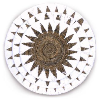 Wandschalen aus Seegras – Creme, 3er-Set